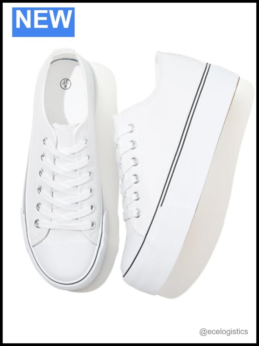 Women's PU Leather Platform Sneakers with Non-Slip Sole 1.57in